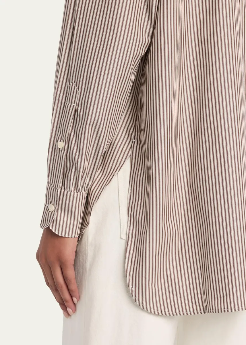 OFFICINE GÉNÉRALE Auria Striped Cotton Shirt | Thumbnail 5