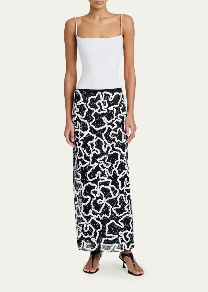 Proenza Schouler Maite Embroidered Column Maxi Skirt | Thumbnail 2 Proenza Schouler Maite Embroidered Column Maxi Skirt | Thumbnail 2