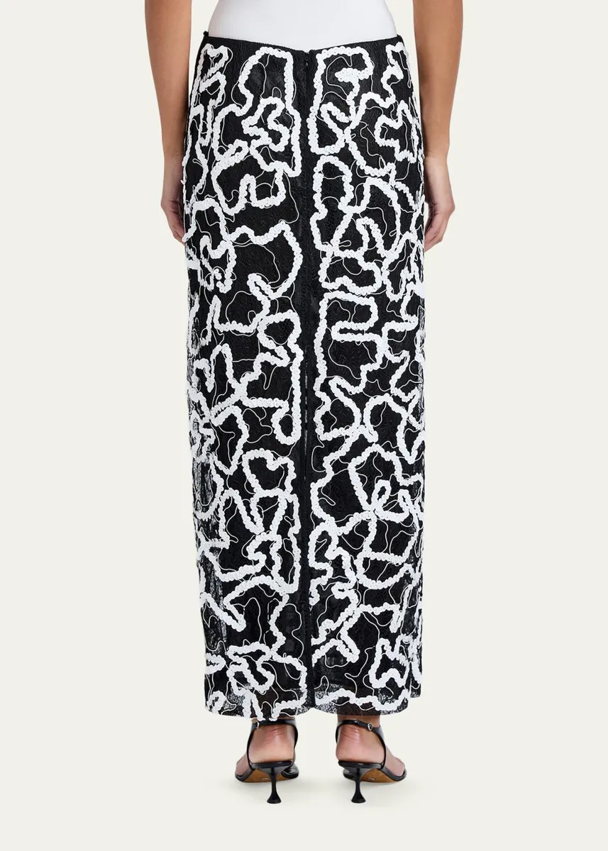 Proenza Schouler Maite Embroidered Column Maxi Skirt | Thumbnail 3 Proenza Schouler Maite Embroidered Column Maxi Skirt | Thumbnail 3