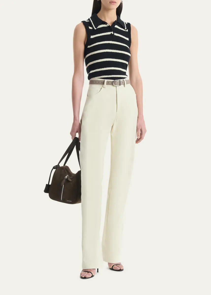 Altuzarra Elmer Striped Knit Sleeveless Polo Top | Thumbnail 2 Altuzarra Elmer Striped Knit Sleeveless Polo Top | Thumbnail 2