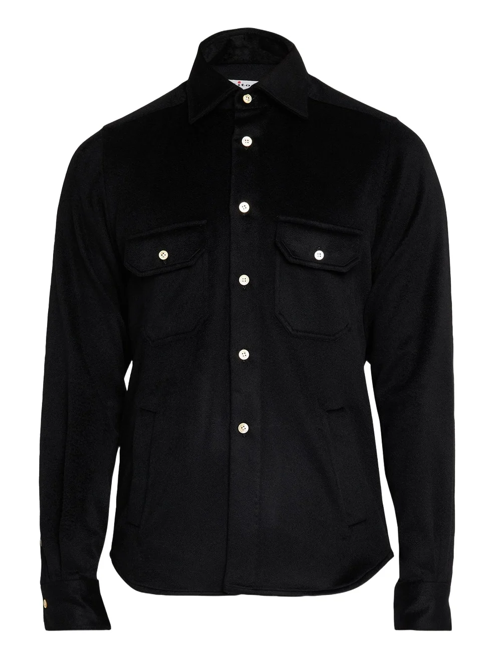 Kiton Men's Cashmere and Wool Flap-Pocket Overshirt