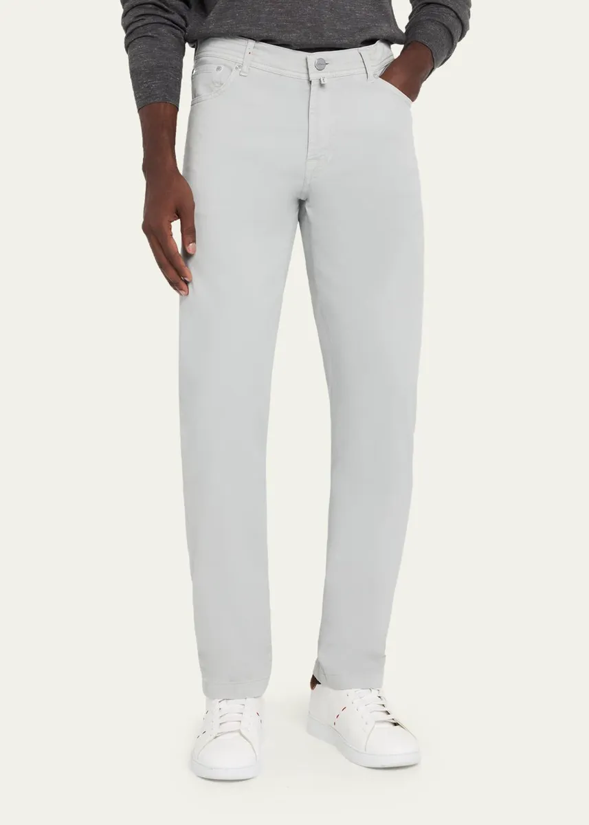 Kiton Men's Cotton and Cashmere Stretch 5-Pocket Pants | Thumbnail 4