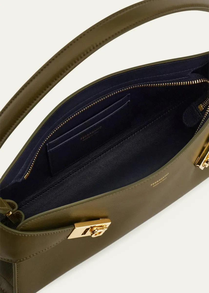 Ferragamo Hug East-West Leather Shoulder Bag | Thumbnail 3