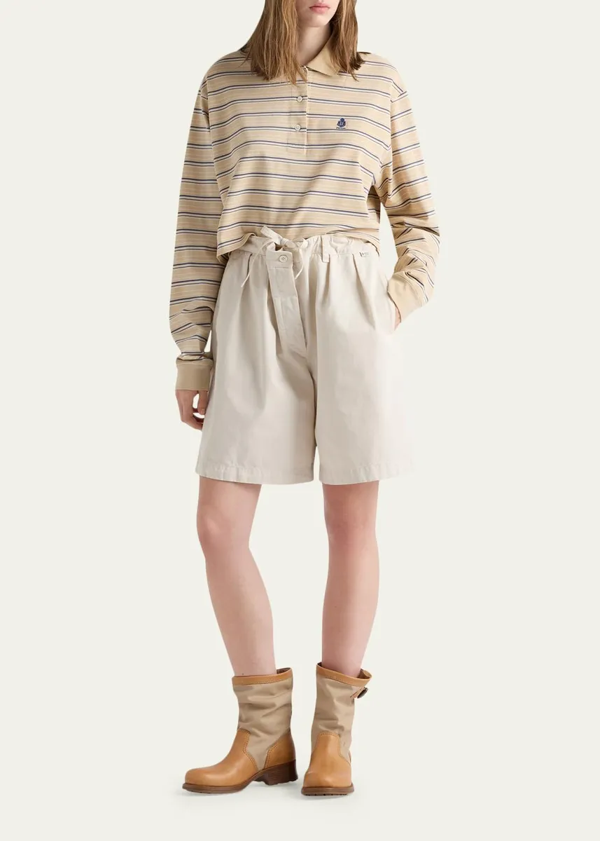 Prada Old Gabardine Cotton Bermuda Shorts | Thumbnail 2