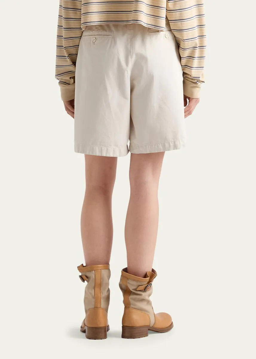 Prada Old Gabardine Cotton Bermuda Shorts | Thumbnail 3