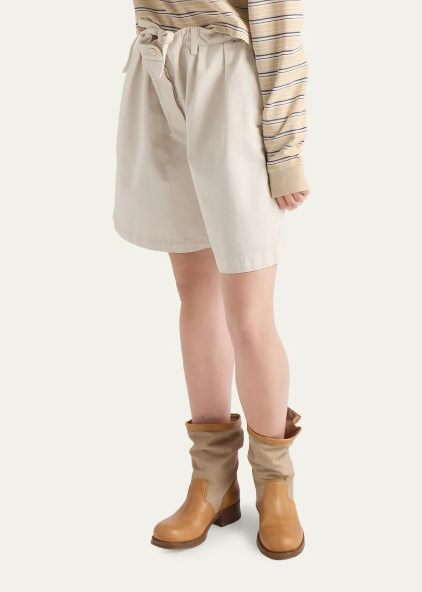 Prada Old Gabardine Cotton Bermuda Shorts | Thumbnail 4