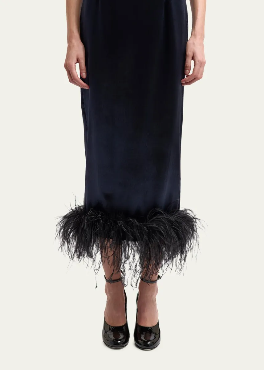 16Arlington Minelli Strapless Satin Midi Dress | Thumbnail 5