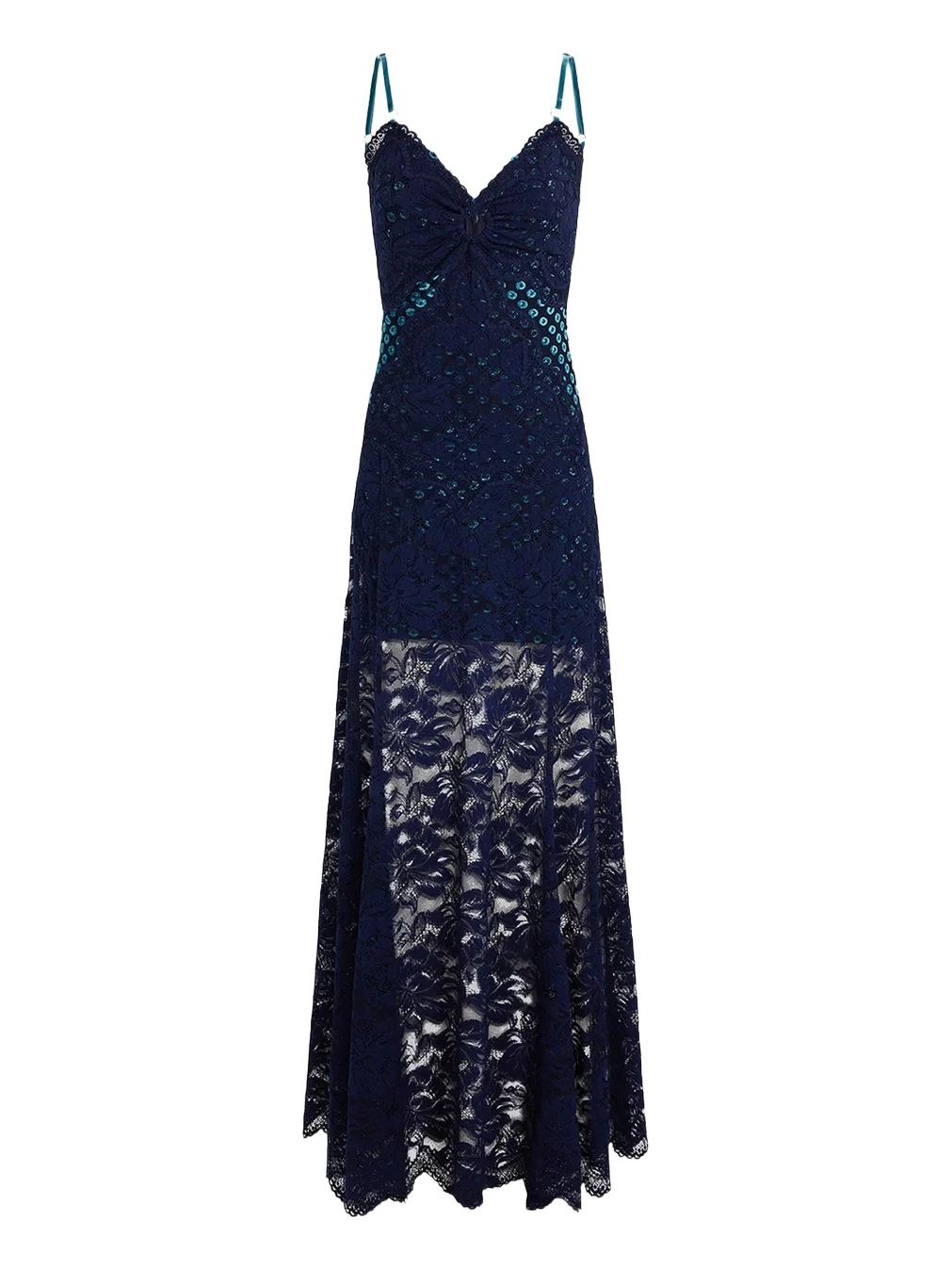 Long Lace V-Neck Sleeveless Dress Long Lace V-Neck Sleeveless Dress