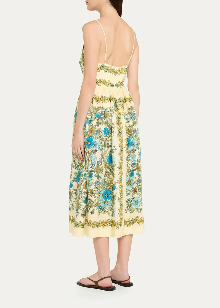 ALÉMAIS Sophia Floral Midi Dress | Thumbnail 3