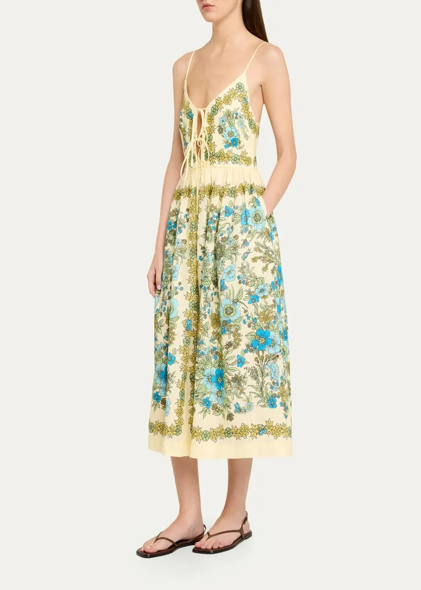 ALÉMAIS Sophia Floral Midi Dress | Thumbnail 4