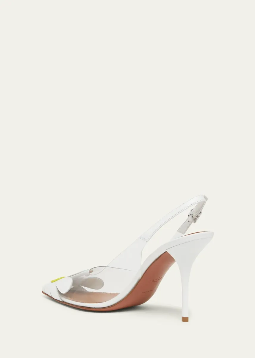 ALAÏA 90mm Bloom Transparent Slingback Pumps | Thumbnail 2 ALAÏA 90mm Bloom Transparent Slingback Pumps | Thumbnail 2
