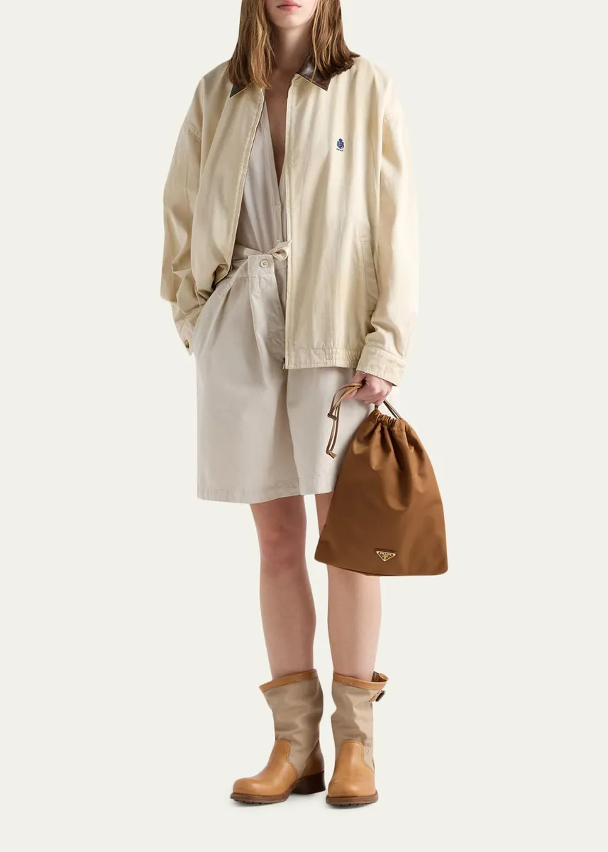 Prada Embroidered Old Gabardine Blouson Jacket | Thumbnail 2