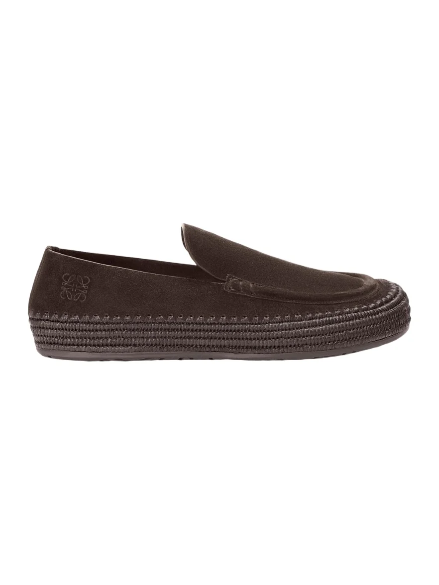 Loewe x Paula's Ibiza Rio Suede & Raffia Loafers