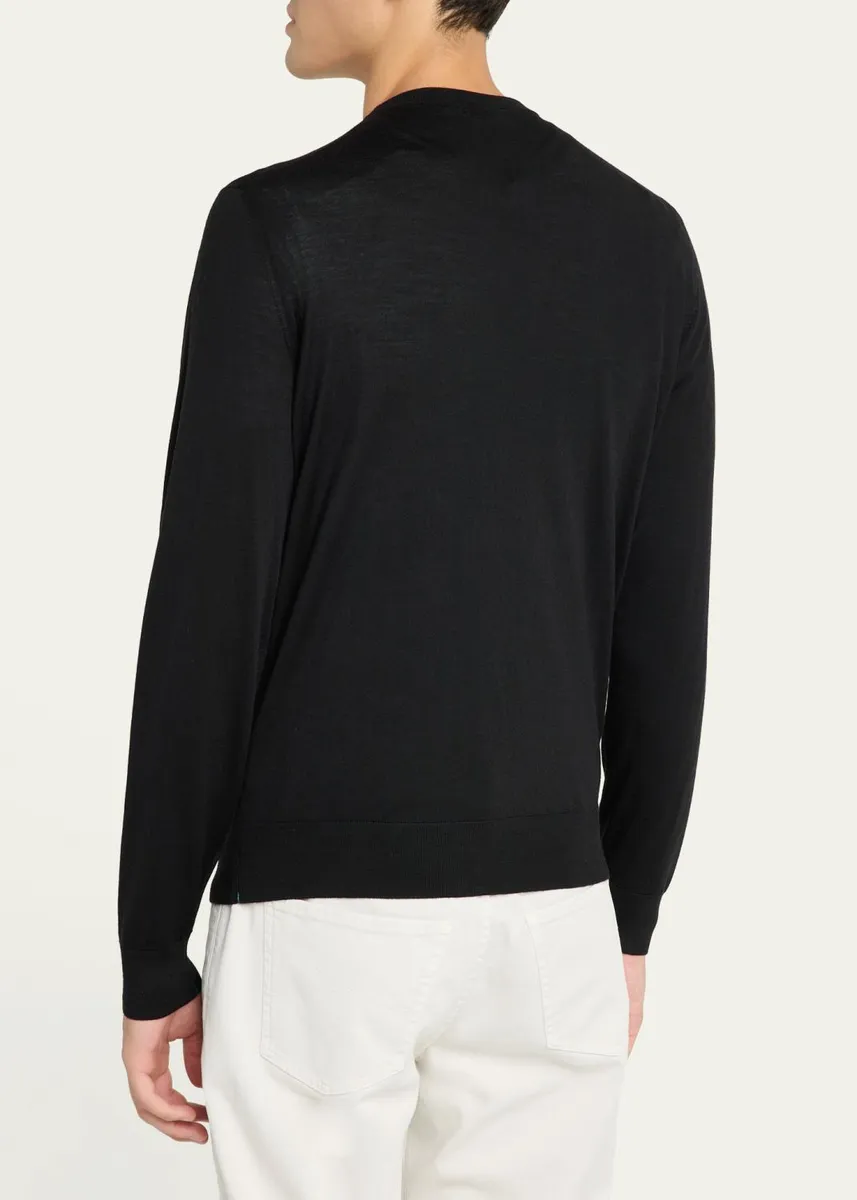 Fioroni Men's Merino Wool Crewneck Sweater | Thumbnail 3