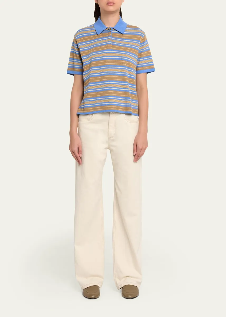 Guest In Residence Striped Short-Sleeve Rugby Polo | Thumbnail 2 Guest In Residence Striped Short-Sleeve Rugby Polo | Thumbnail 2