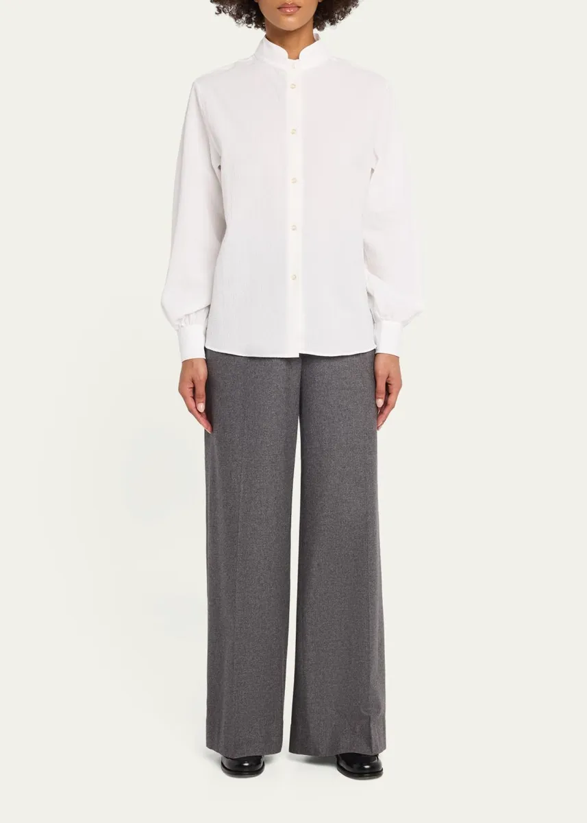 OFFICINE GÉNÉRALE Alison Seersucker Button-Front Shirt | Thumbnail 2 OFFICINE GÉNÉRALE Alison Seersucker Button-Front Shirt | Thumbnail 2