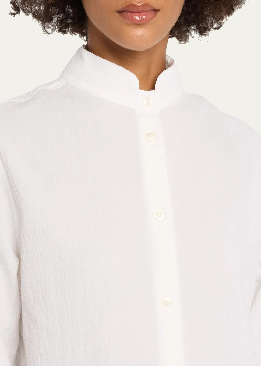OFFICINE GÉNÉRALE Alison Seersucker Button-Front Shirt | Thumbnail 5 OFFICINE GÉNÉRALE Alison Seersucker Button-Front Shirt | Thumbnail 5