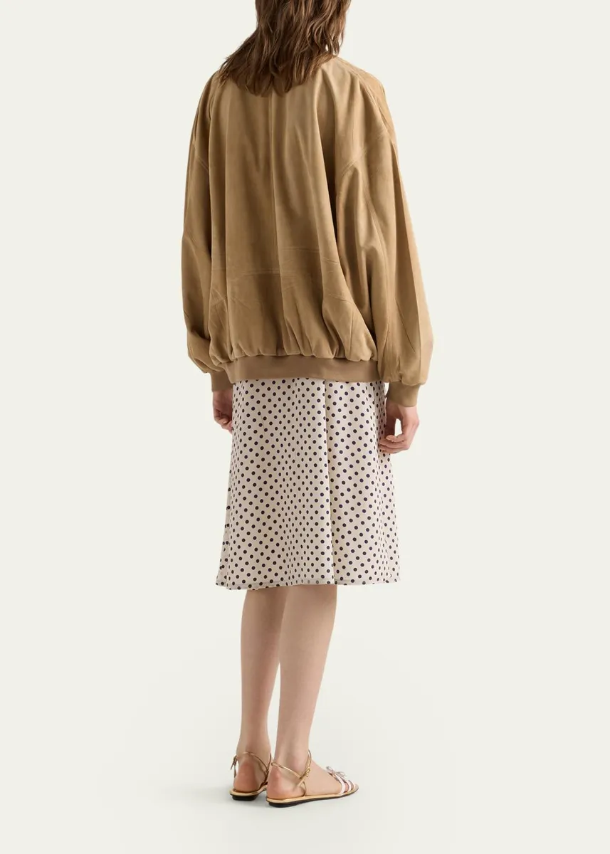 Prada Polka-Dot Print Marocain Shirtdress | Thumbnail 3
