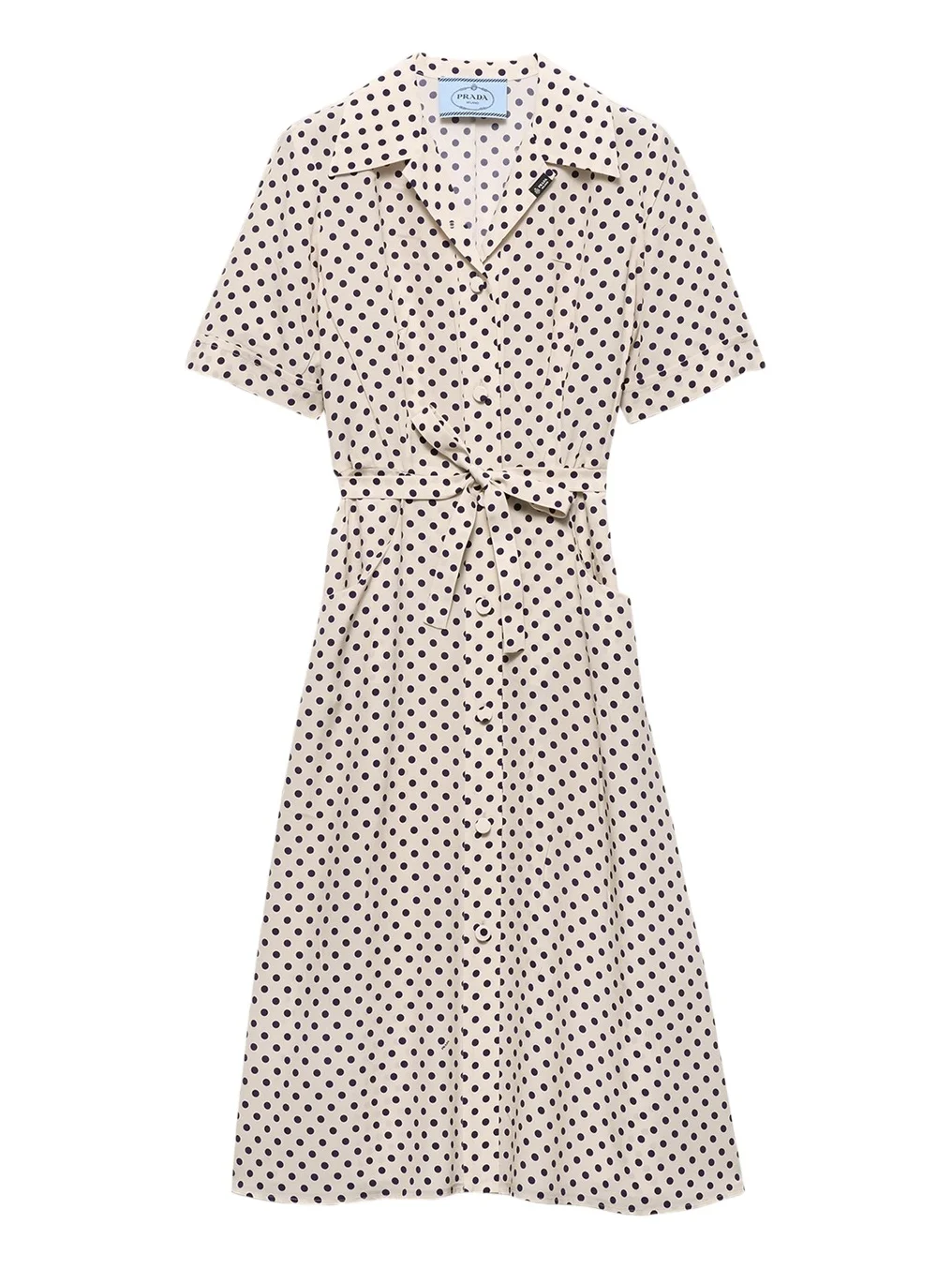 Polka-Dot Print Marocain Shirtdress Polka-Dot Print Marocain Shirtdress