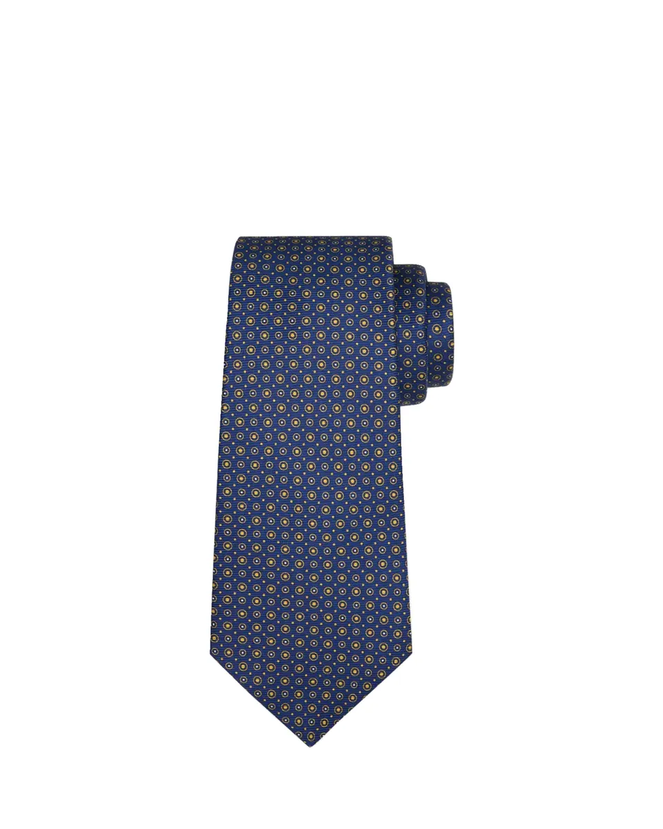 Kiton Men's Micro-Circle Silk Sevenfold Tie | Thumbnail 2