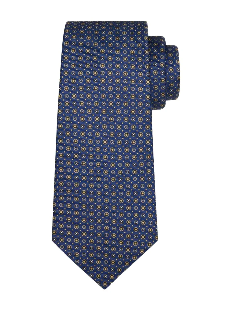 Kiton Men's Micro-Circle Silk Sevenfold Tie