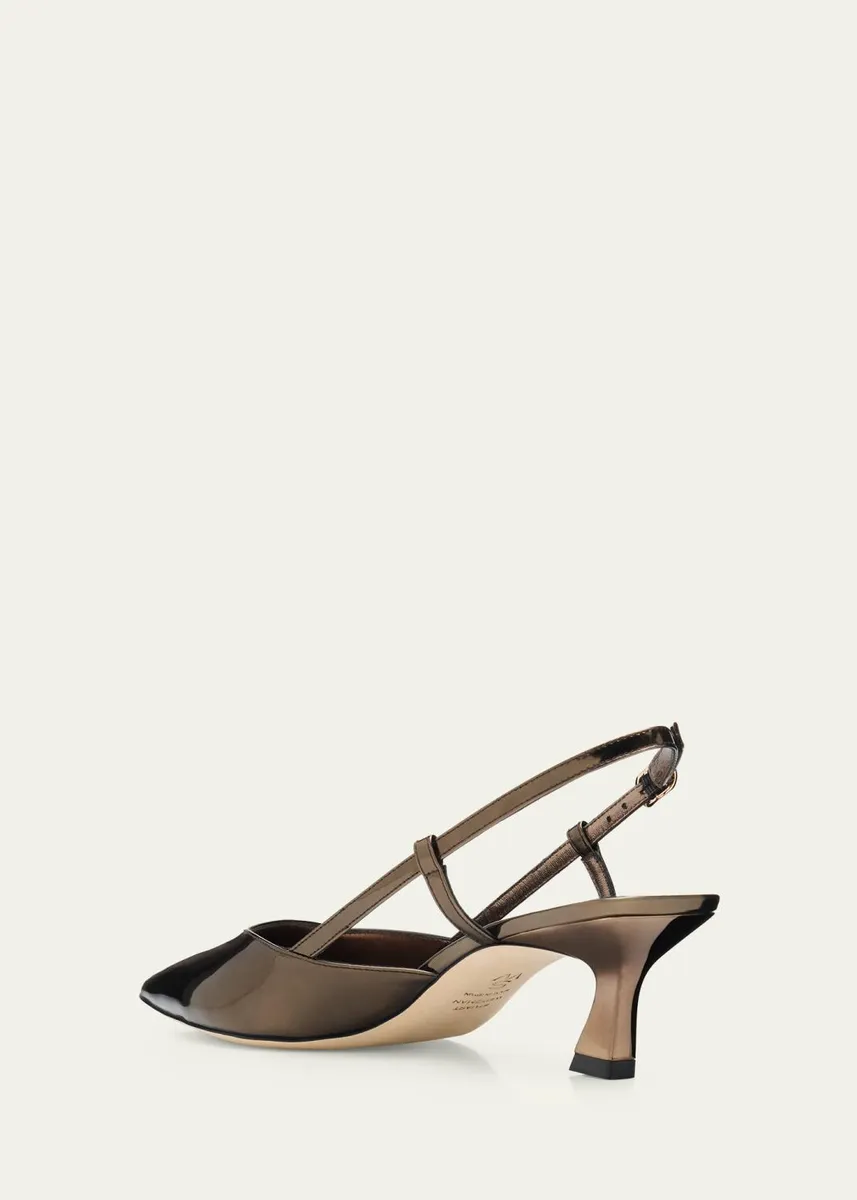 Stuart Weitzman Vinnie Metallic Kitten Slingback Pumps | Thumbnail 7 Stuart Weitzman Vinnie Metallic Kitten Slingback Pumps | Thumbnail 7