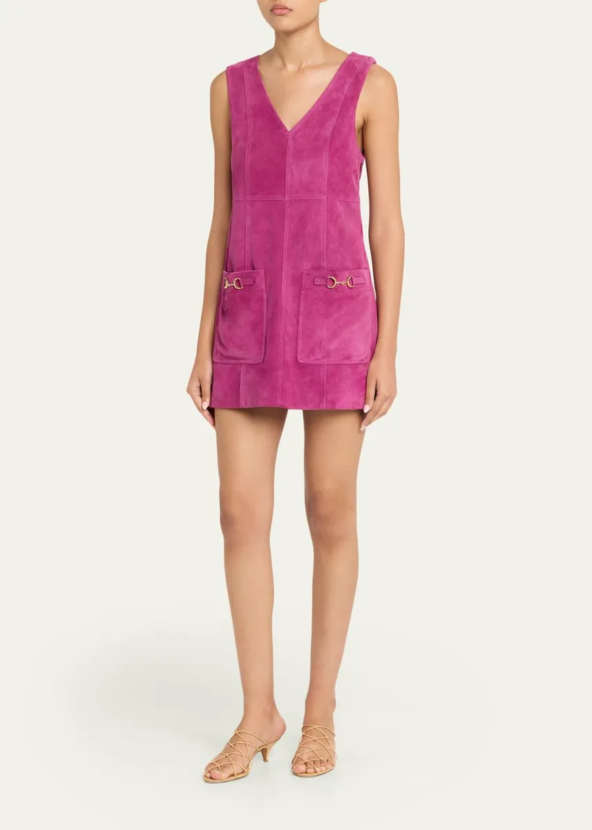 Ulla Johnson Sloane Suede Mini Dress | Thumbnail 4