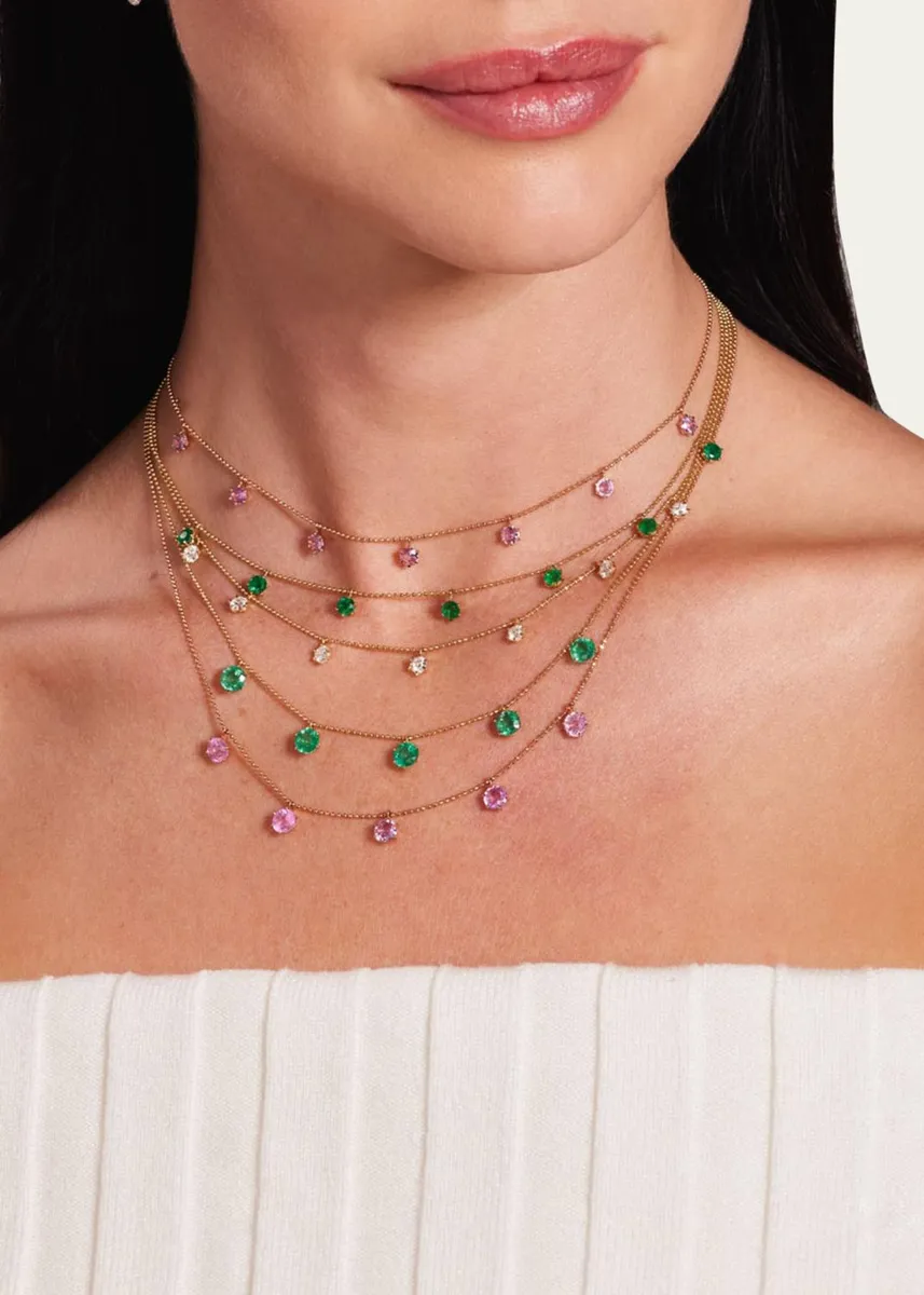 Graziela Gems 18K Pink Sapphire Floating Necklace | Thumbnail 2