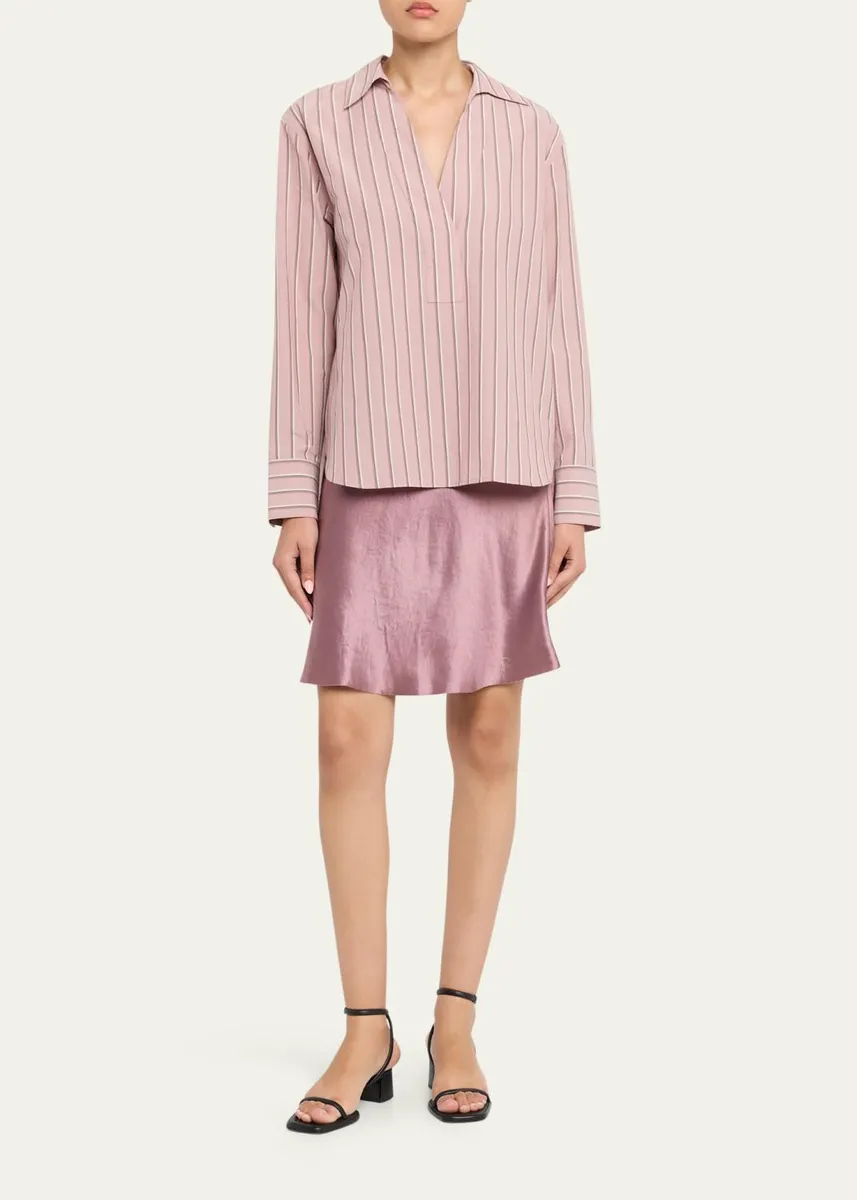 Vince Short Pull-On Satin Slip Skirt | Thumbnail 2 Vince Short Pull-On Satin Slip Skirt | Thumbnail 2