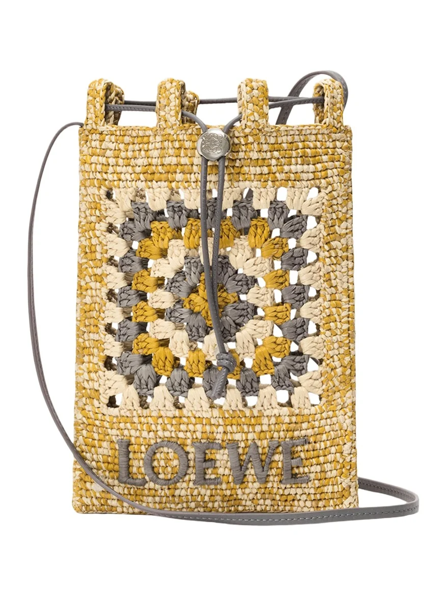 Loewe x Paula's Ibiza Crochet Raffia Pocket Crossbody Bag | Thumbnail 1 Loewe x Paula's Ibiza Crochet Raffia Pocket Crossbody Bag | Thumbnail 1