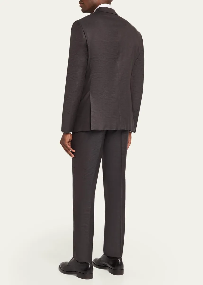 Giorgio Armani Men's Soft Line Micro-Check Two-Piece Suit | Thumbnail 3