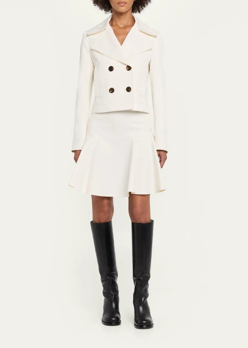Burberry Bianca Double-Breasted Cotton Twill Short Jacket | Thumbnail 2 Burberry Bianca Double-Breasted Cotton Twill Short Jacket | Thumbnail 2