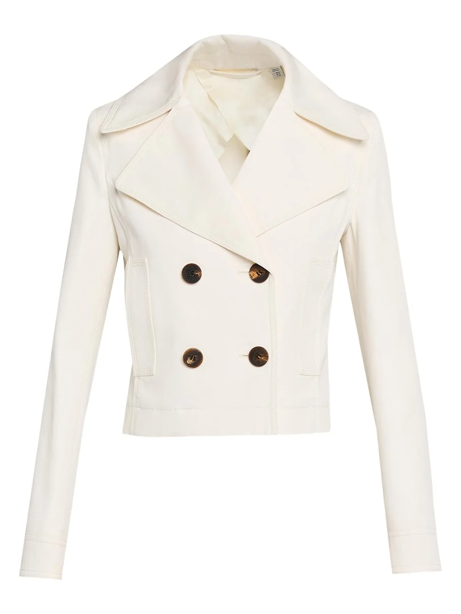 Burberry Bianca Double-Breasted Cotton Twill Short Jacket