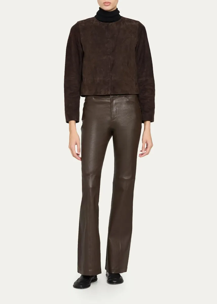 Vince Cropped Suede Jacket | Thumbnail 2 Vince Cropped Suede Jacket | Thumbnail 2