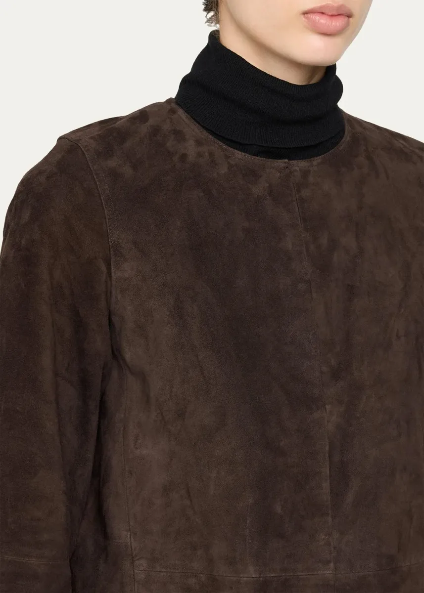 Vince Cropped Suede Jacket | Thumbnail 5 Vince Cropped Suede Jacket | Thumbnail 5