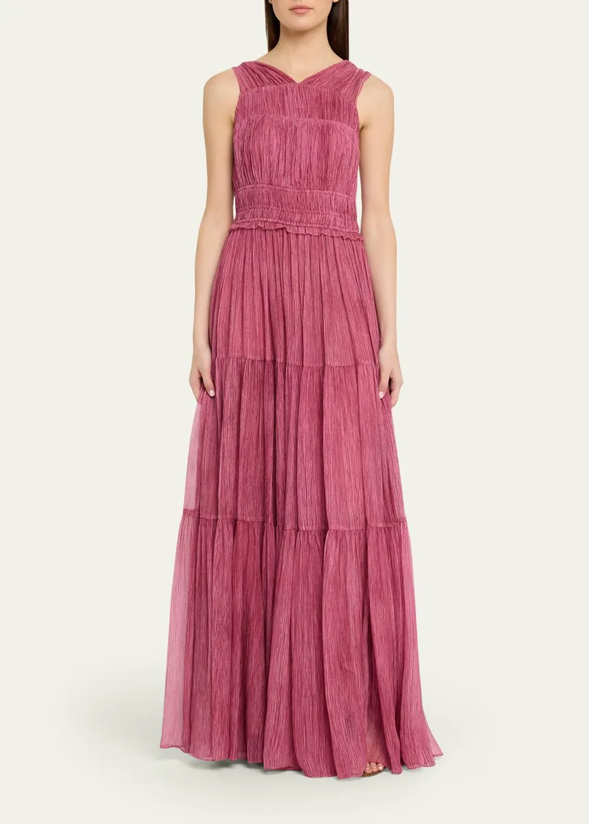 Ulla Johnson Freesia Sleeveless Silk Chiffon Gown | Thumbnail 5