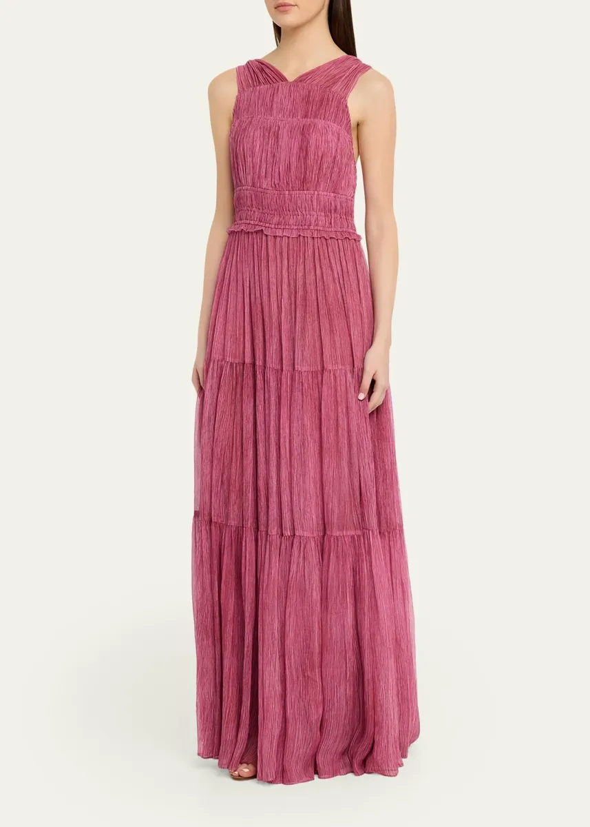 Ulla Johnson Freesia Sleeveless Silk Chiffon Gown | Thumbnail 7