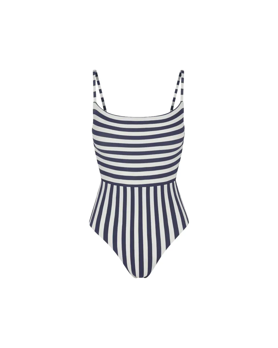ANEMOS Mixed Stripes Square-Neck One-Piece Swimsuit | Thumbnail 2