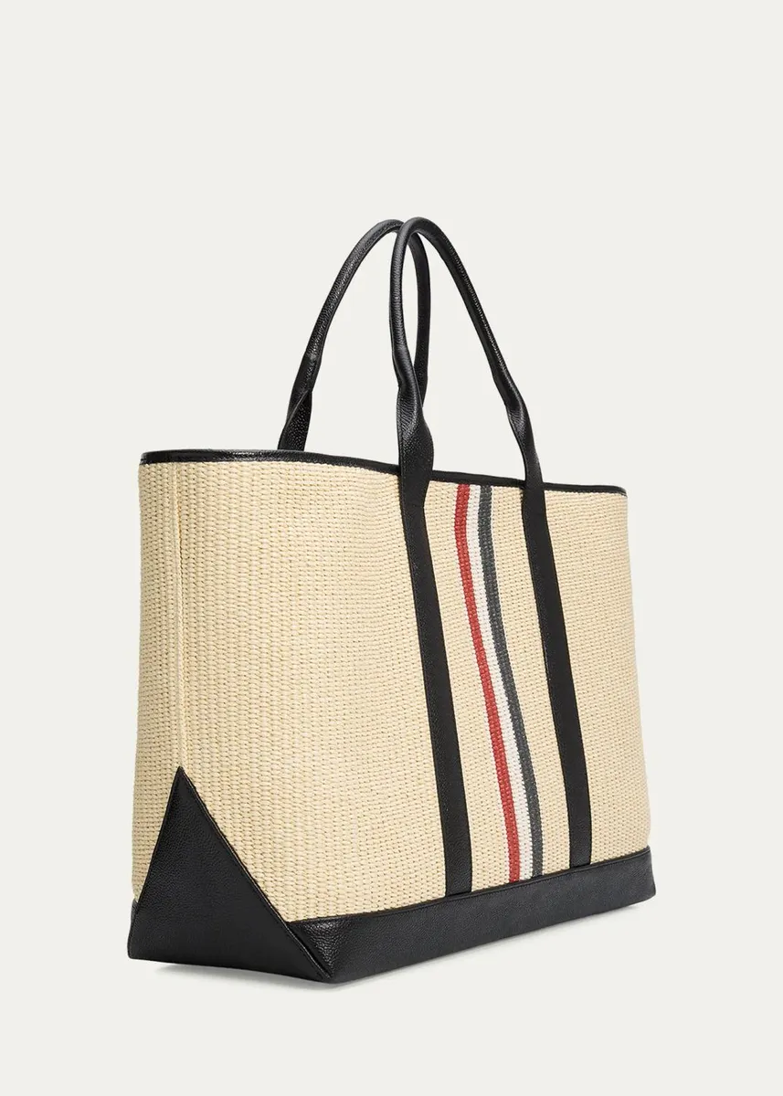Thom Browne Men's Medium Tool Raffia Tote Bag | Thumbnail 3 Thom Browne Men's Medium Tool Raffia Tote Bag | Thumbnail 3