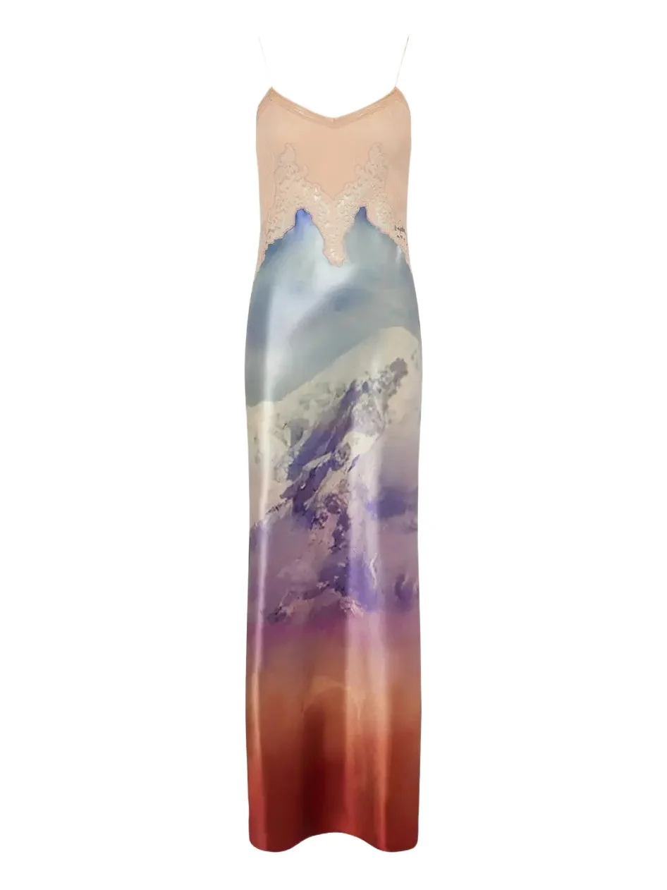 x Paul Smith Adolphine Mixed-Media Slip Dress x Paul Smith Adolphine Mixed-Media Slip Dress