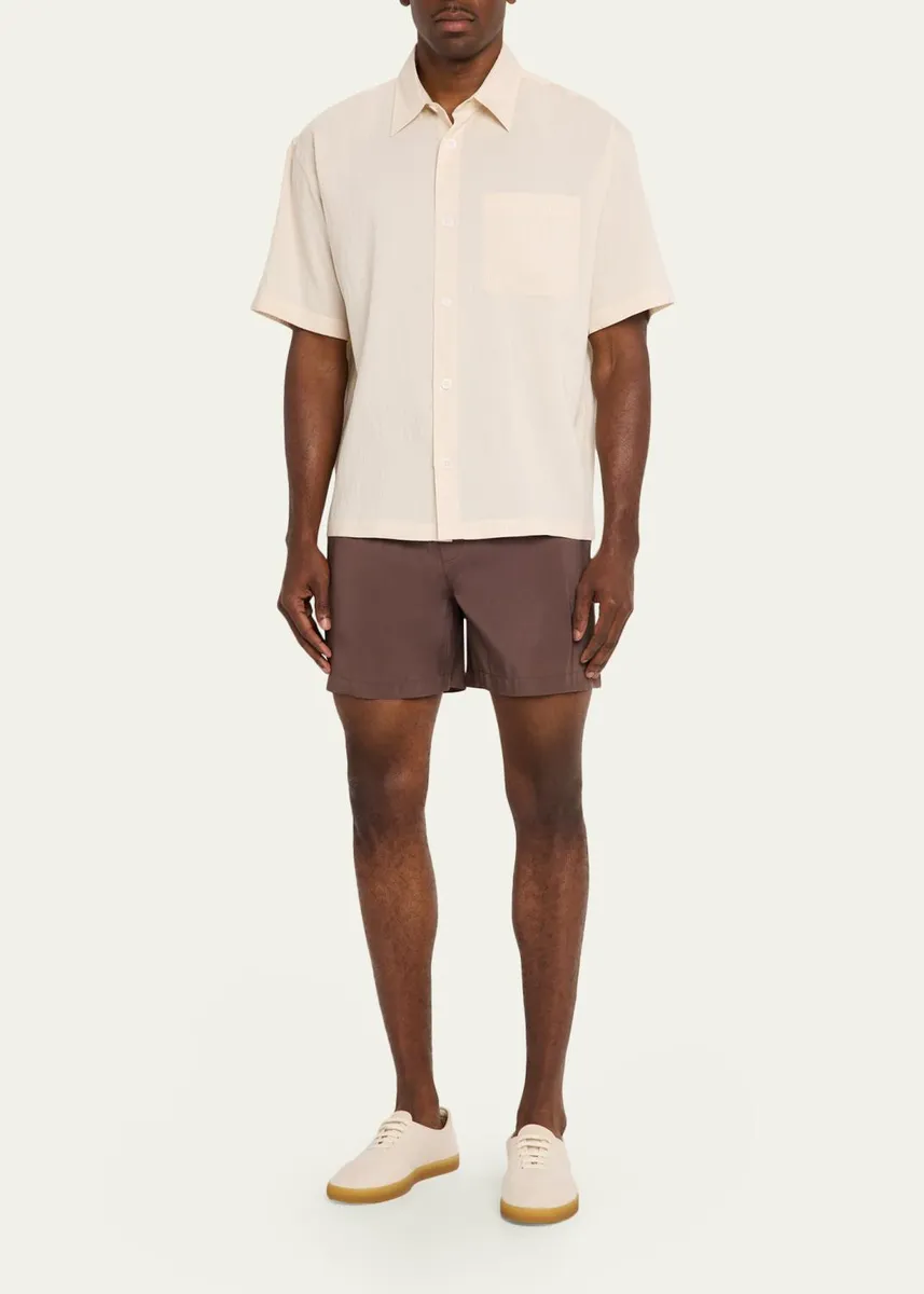 Frame Men's Viscose Blend Pocket Short-Sleeve Shirt | Thumbnail 2 Frame Men's Viscose Blend Pocket Short-Sleeve Shirt | Thumbnail 2