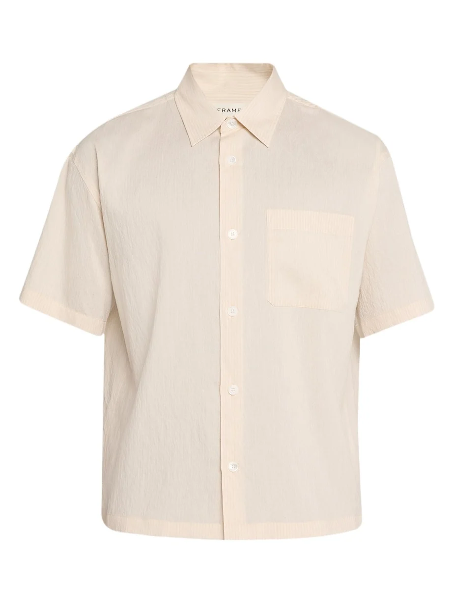 Frame Men's Viscose Blend Pocket Short-Sleeve Shirt