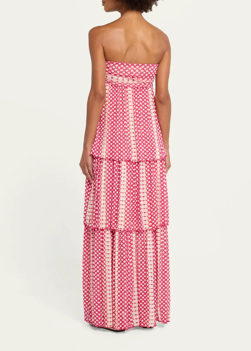 Diane von Furstenberg Joanne Tiered Polka Dot Maxi Dress | Thumbnail 3 Diane von Furstenberg Joanne Tiered Polka Dot Maxi Dress | Thumbnail 3
