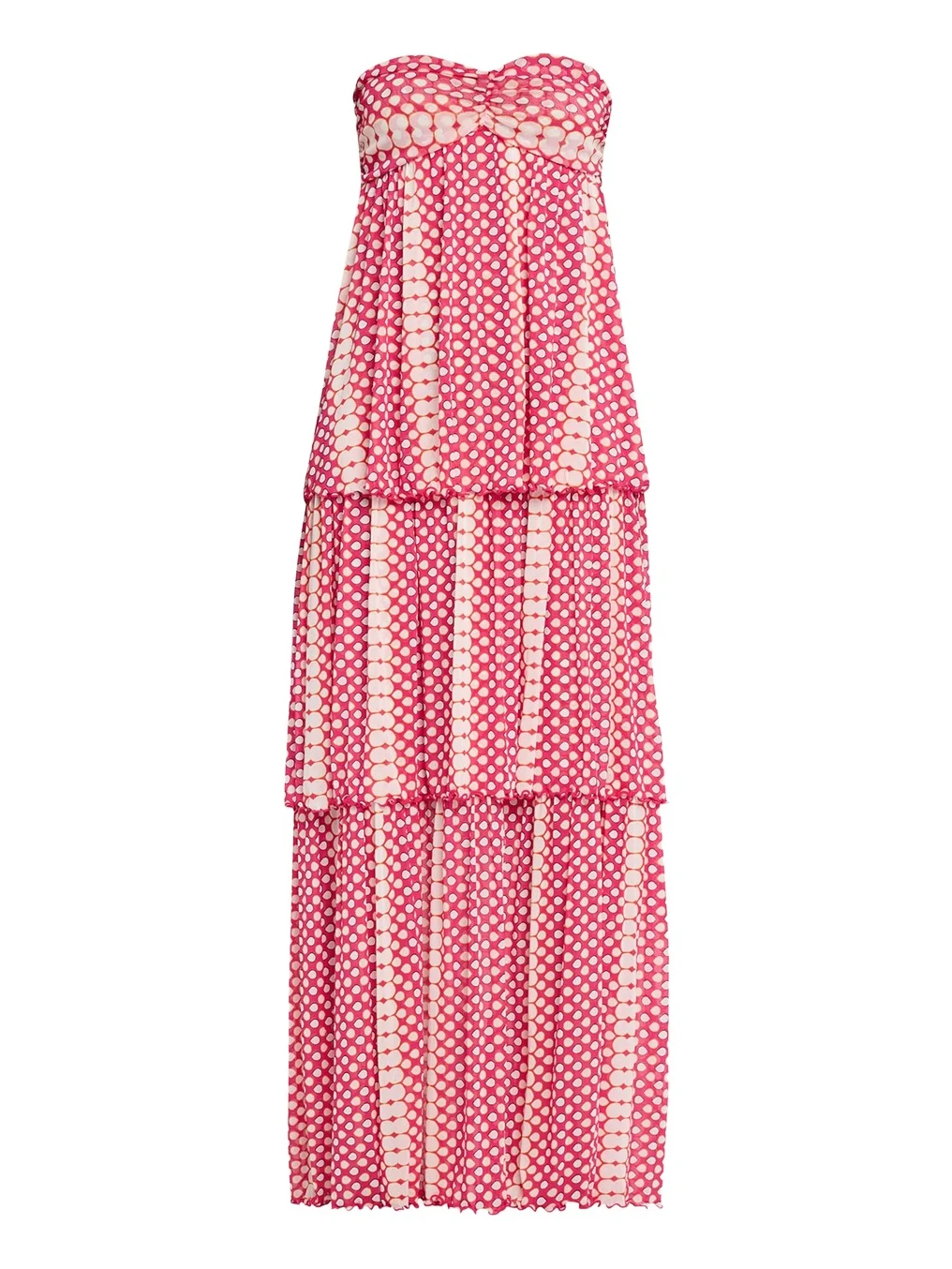 Joanne Tiered Polka Dot Maxi Dress