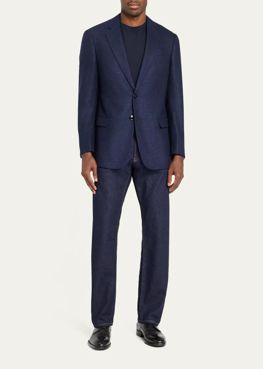 Giorgio Armani Men's Soft Textured Single-Breasted Sport Coat | Thumbnail 2