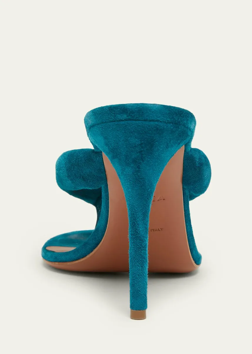 ALAÏA 90mm Padded Suede Thong Sandals | Thumbnail 3