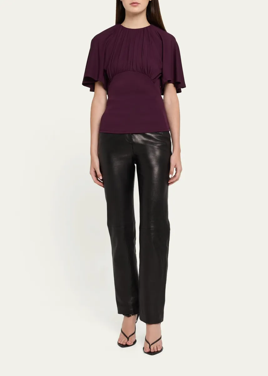 Rabanne Ruched Stretch Jersey Batwing Top | Thumbnail 2 Rabanne Ruched Stretch Jersey Batwing Top | Thumbnail 2