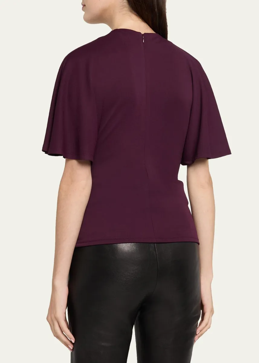 Rabanne Ruched Stretch Jersey Batwing Top | Thumbnail 3 Rabanne Ruched Stretch Jersey Batwing Top | Thumbnail 3