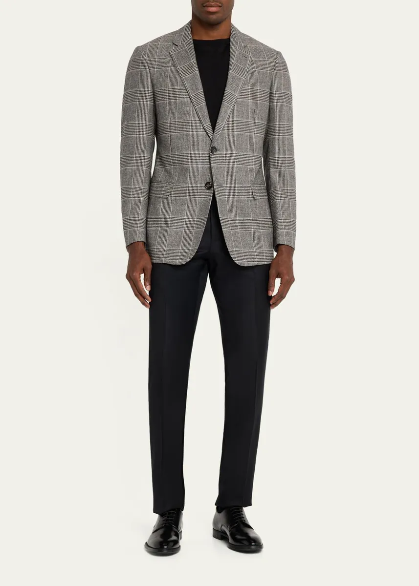 Giorgio Armani Men's Soft Glen Plaid Single-Breasted Sport Coat | Thumbnail 2