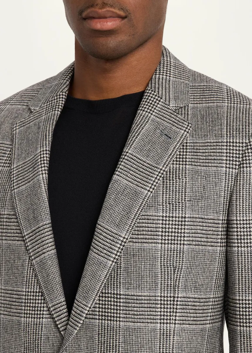 Giorgio Armani Men's Soft Glen Plaid Single-Breasted Sport Coat | Thumbnail 5